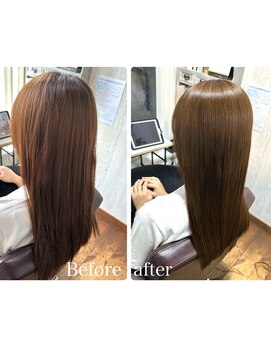 コルテ 倉敷西坂店(CoRte.) 【before/after】アイロンに頼らない、自然なうる艶ストレート
