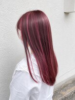 リオリス ヘア サロン(Rioris hair salon) ローズピンク/ピンクハイライト/艶髪ロング