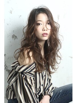 リー 梅田(Lee) Lee梅田◆セクシーウェーブ×大人センターパート×ブラウン3