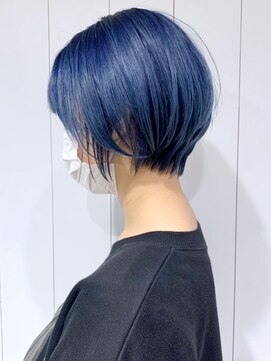 アイティー バイ アルバム 中野店(IT by ALBUM) ネイビーブルー_マロンベージュAラインボブ_ba328393