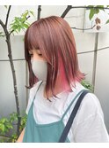 インナーピンク×ボブ