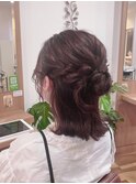 豊橋ビーシャイン★秋っぽピンクパープル×ハーフアップアレンジ