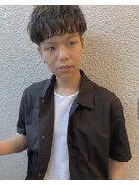 ラフランクリー(la frankly)&nbsp;ウルフ/センターパート/トランクスヘア/ビジネス/清潔感