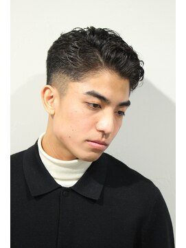 レンゲン(LENGEN) 束感刈り上げビジネス七三ツーブロックアップバング１０２０