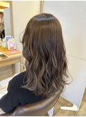 【bel.高野】グレージュカラー/シルキーベージュ/斜めバング
