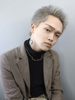 メンズサロン ゴールド 名古屋(GOALD) スパイキーショート　シルバーカラー　ブリーチカラー　