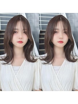 シオ ヘアー デザイン(Sio. hair design) #西新#韓国#ミディアムスタイル