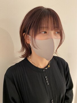 エン(en,) レイヤーカット/ウルフレイヤー/ピンクブラウン