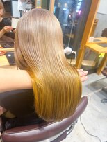 スタンド バイ ヘアー アンド コーヒー 恵比寿(STAND By HAIR ＆ Coffee)&nbsp;ミルクティーベージュ×グラデーションイエロー