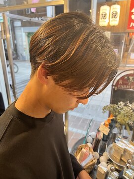 ヘアーアンドビューティジョウ(hair&beauty JOU) 前下がりセンターパート