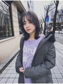 似合わせカット黒髪ボブルフ小顔ミディアムレイヤー