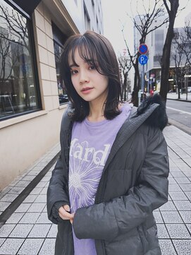 メリケンビューティーパーラー コウベ(MERICAN BEAUTY PARLOR KOBE) 似合わせカット黒髪ボブルフ小顔ミディアムレイヤー