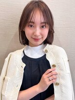 ラフ フロム ガーデン(Laf from GARDEN) ボブ/美髪/ココアベージュ/小顔/韓国風/縮毛矯正/前髪カット