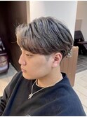 メンズハイトーン ブリーチ センターパート 横浜