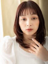 カバーヘア ブリス 大宮西口(COVER HAIR bliss)&nbsp;オン眉顔回りレイヤーウルフミディアムTc3大宮20代30代40代