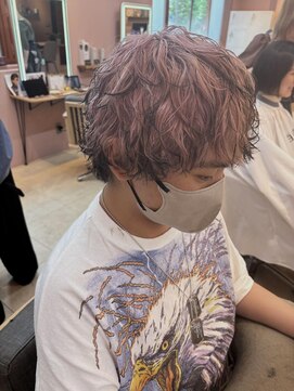 ソトエアンドマーブ 久喜店(SOTOE&marbb) メンズ/ブリーチ/ピンク/デザインカラー/エンドカラー