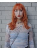 たっぷりレイヤーのハイトーンオレンジ