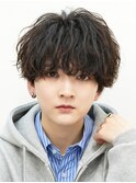 韓国マッシュコンマバングセンターパートダークアッシュメンズ