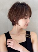 グランマッシュ/細めハイライト/ショート/白髪ぼかし/前髪☆