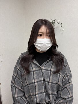 リングバイモアムー(Ring by Moremuu) ラベンダーブラウン　韓国スタイル