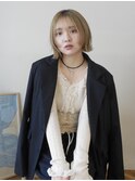 ワンポイント顔周りレイヤーボブ☆関内美容室
