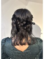 ヘルベチカ・ヘア(Helvetica hair)&nbsp;ヘアアレンジ/ハーフアップアレンジ/ミディアムパーマ