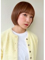 カバーヘア ブリス 北浦和(COVER HAIR bliss)&nbsp;マッシュショートボブ/オレンジベージュブラウンオレンジp北浦和