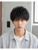 MEN's Baguz MEN'Sカット/ MEN'Sパーマ/ MEN'Sカラー 黒髪メンズマッシュ無造作ニュアンスパーマ束感