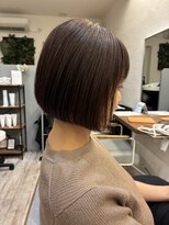 エイティヘア(Eighty hair)&nbsp;ミルクティーブラウン × 艶ボブ