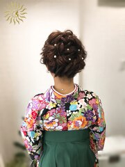 ざっくり緩めヘアセット☆袴着付け☆