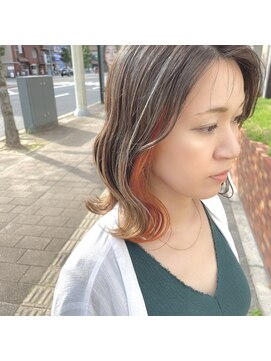 シームリー 千田町店(Seemly) インナーカラー/オレンジテラコッタ