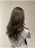 大人かわいいモカベージュ×艶ラフウェーブ