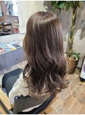 ゆる巻きオリーブベージュカラー