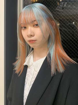 ペレ 渋谷(PELE) kya112斜めバング/グレージュカラー/デザインカラー/渋谷/渋谷駅