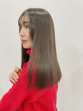 シダ(sida SAIIN) ★ グレーベージュ20代30代顔まわりレイヤー黒髪韓国