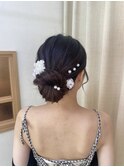 浴衣ヘア　着物ヘア　アップヘア　シニヨンアレンジ