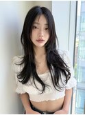 ☆ハッシュカット☆レイヤーロング レイヤーカット 韓国レイヤー