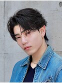 フェザーショート フェザーパーマ 黒髪 刈り上げなし