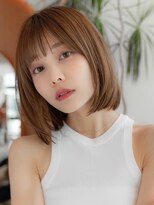 ケアリー 練馬(Carelly)&nbsp;デザインカラー/レイヤーカット/ウェットヘア/オリーブベージュ