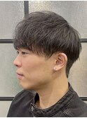 MEN'S HAIR/ラウンドマッシュ/刈り上げセンターパート/松戸駅