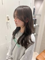 シュク 高円寺(SYUK)&nbsp;顔周りレイヤー/グレージュ/ブリーチなし/赤みなし【SYUK】kanna