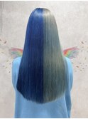 センターデザインブルーカラー