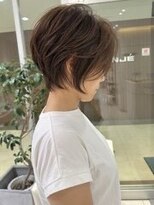 ルプル バイ フェイス 磯子(L'pul by face)&nbsp;立体感ハンサムショート×スモークベージュ　style by 田爪