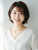 エレナ 那覇 新都心(Helena)&nbsp;流しバング/大人ショートボブ/暗髪