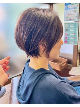 ハピネス クローバー 学園前店(Happiness CLOVER) ナチュラルショートショートボブ×髪質改善×白髪ぼかし7/26