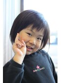 子供カット　（ザクザク大人ボブ）