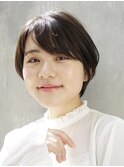 大人かわいいナチュラルショートボブ