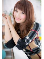 ミック ヘアアンドメイク アップ 駒込店(miq Hair&Make up) 暖色系カラーくせ毛風ランダムパーマ愛されロング