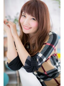 ミック ヘアアンドメイク アップ 駒込店(miq Hair&Make up) 暖色系カラーくせ毛風ランダムパーマ愛されロング