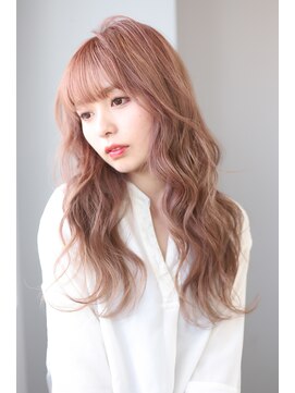 オズ 郡山桑野店(OZ) 【OZ田中】ピンクベージュとほつれウェーブで魅惑の大人ヘア